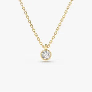 14K 0.20-0.50 ctw Diamond Solitaire on a Bail