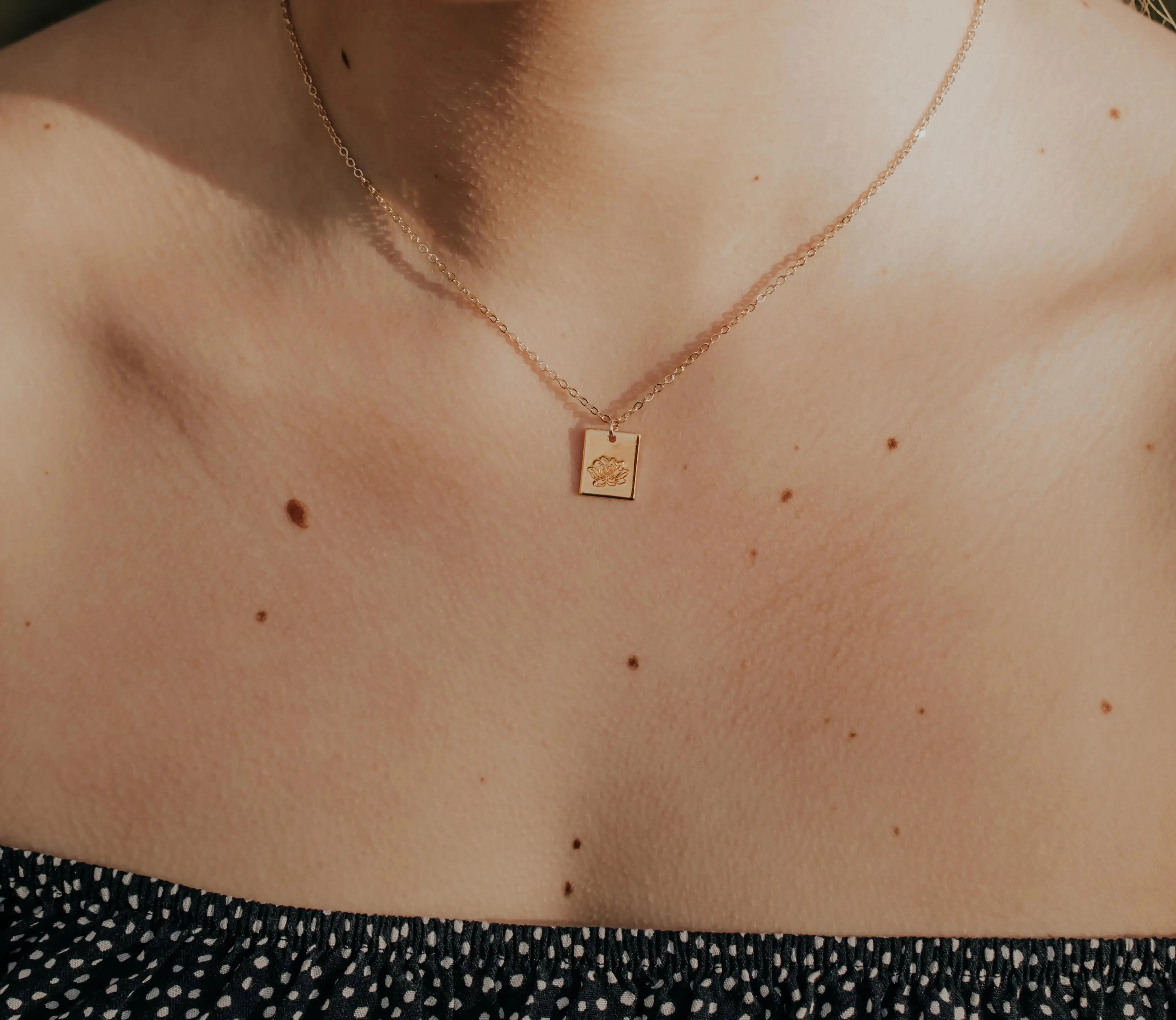 14k Gold Filled Birth Month Flower Necklace