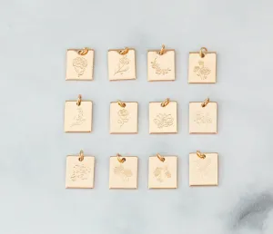 14k Gold Filled Birth Month Flower Necklace