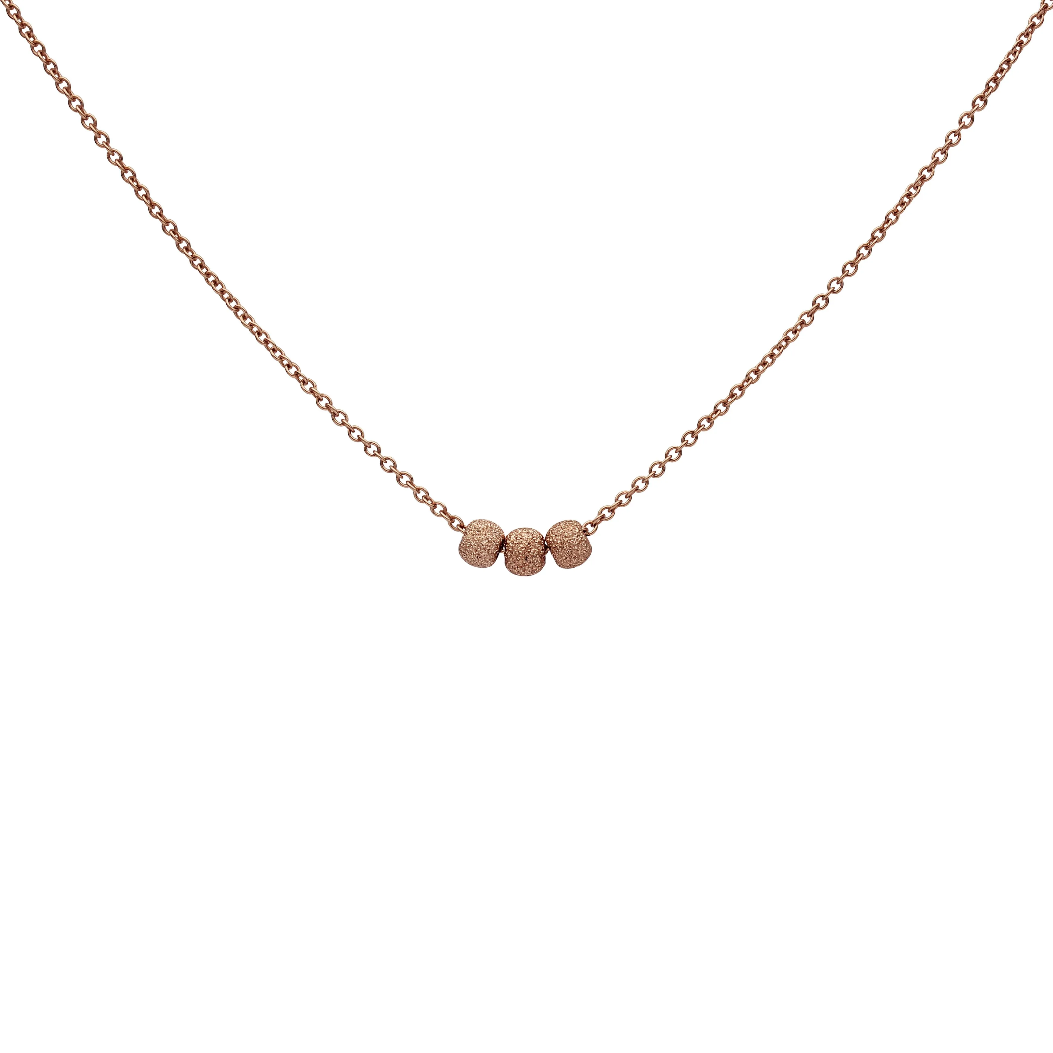 14k Solid Gold Triple Stardust Necklace