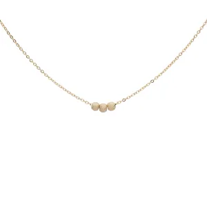 14k Solid Gold Triple Stardust Necklace