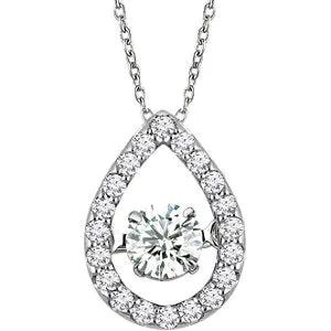 14K White 1/3 CTW Diamond Mystara® 16-18" Necklace