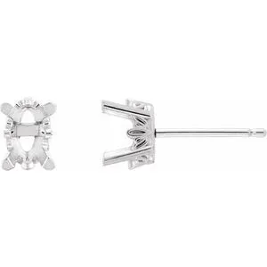 14K White Morganite Earrings