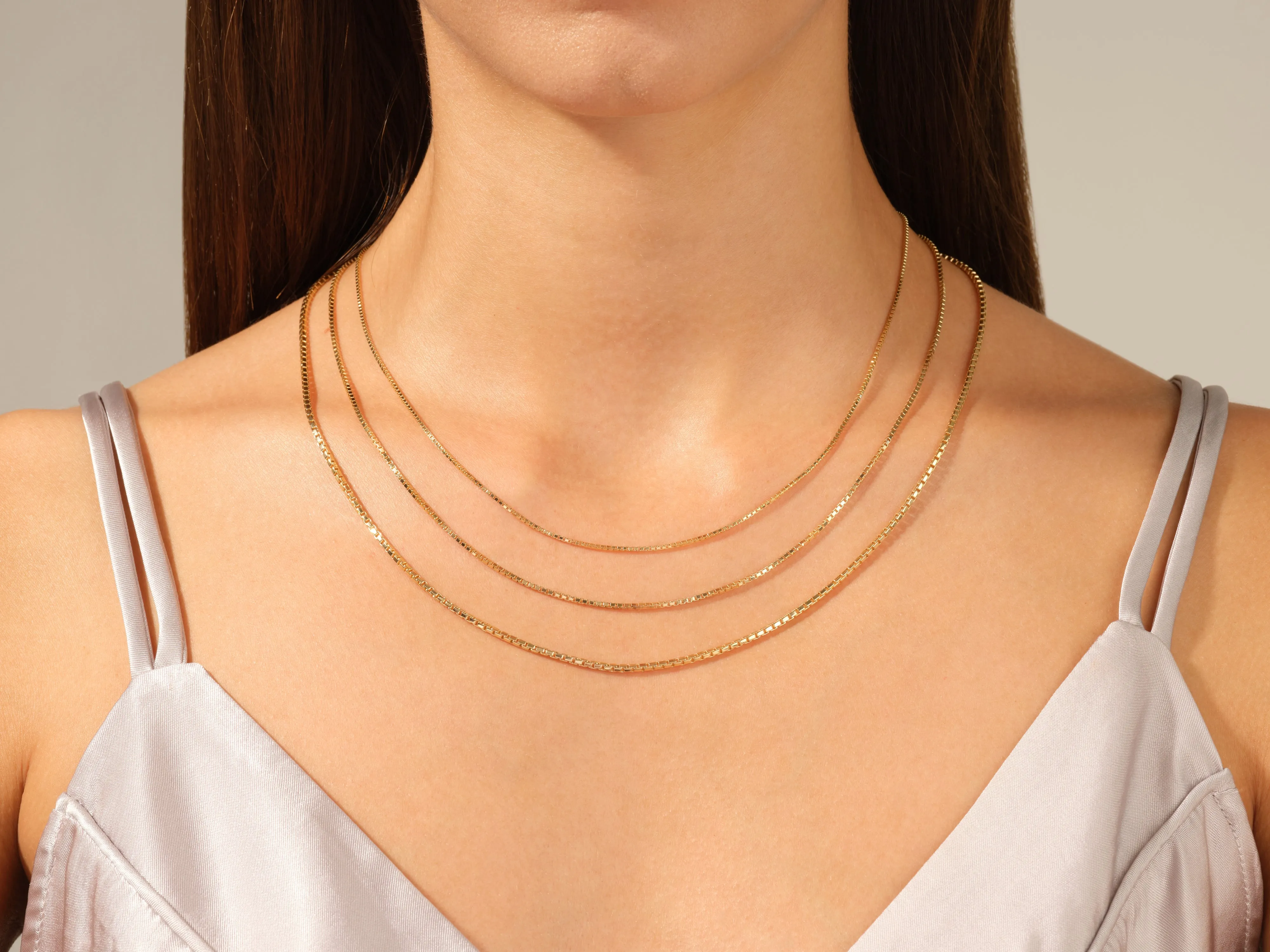 14k Yellow Gold 1.5mm Box Chain Necklace