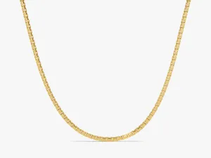 14k Yellow Gold 1.5mm Box Chain Necklace