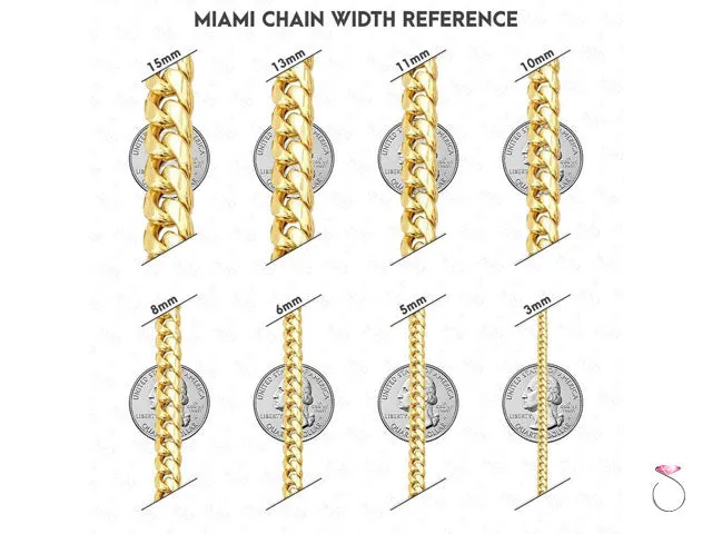 14K Yellow Gold Miami Cuban Chain, 3mm 20" 17.20 Grams. Brand New