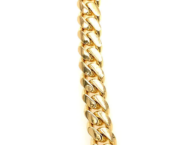 14K Yellow Gold Miami Cuban Chain, 3mm 20" 17.20 Grams. Brand New
