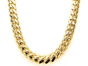 14K Yellow Gold Miami Cuban Chain, 3mm 20" 17.20 Grams. Brand New