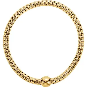 14K Yellow Gold-Plated Sterling Silver 4.3 mm Woven Stretch Bracelet