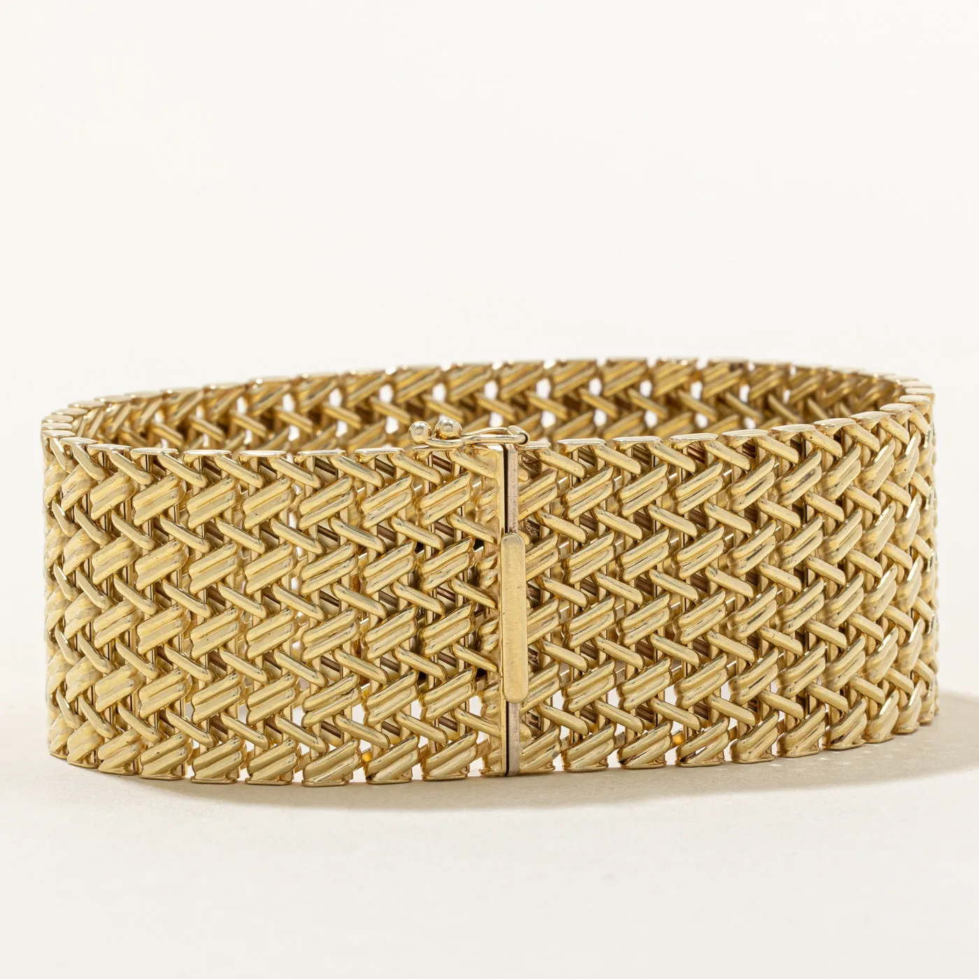 14k Yellow Gold Woven Link Bracelet | 7.5" |