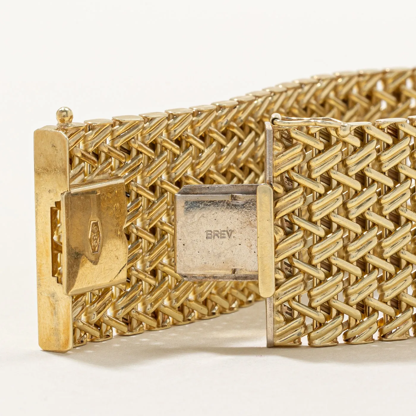14k Yellow Gold Woven Link Bracelet | 7.5" |
