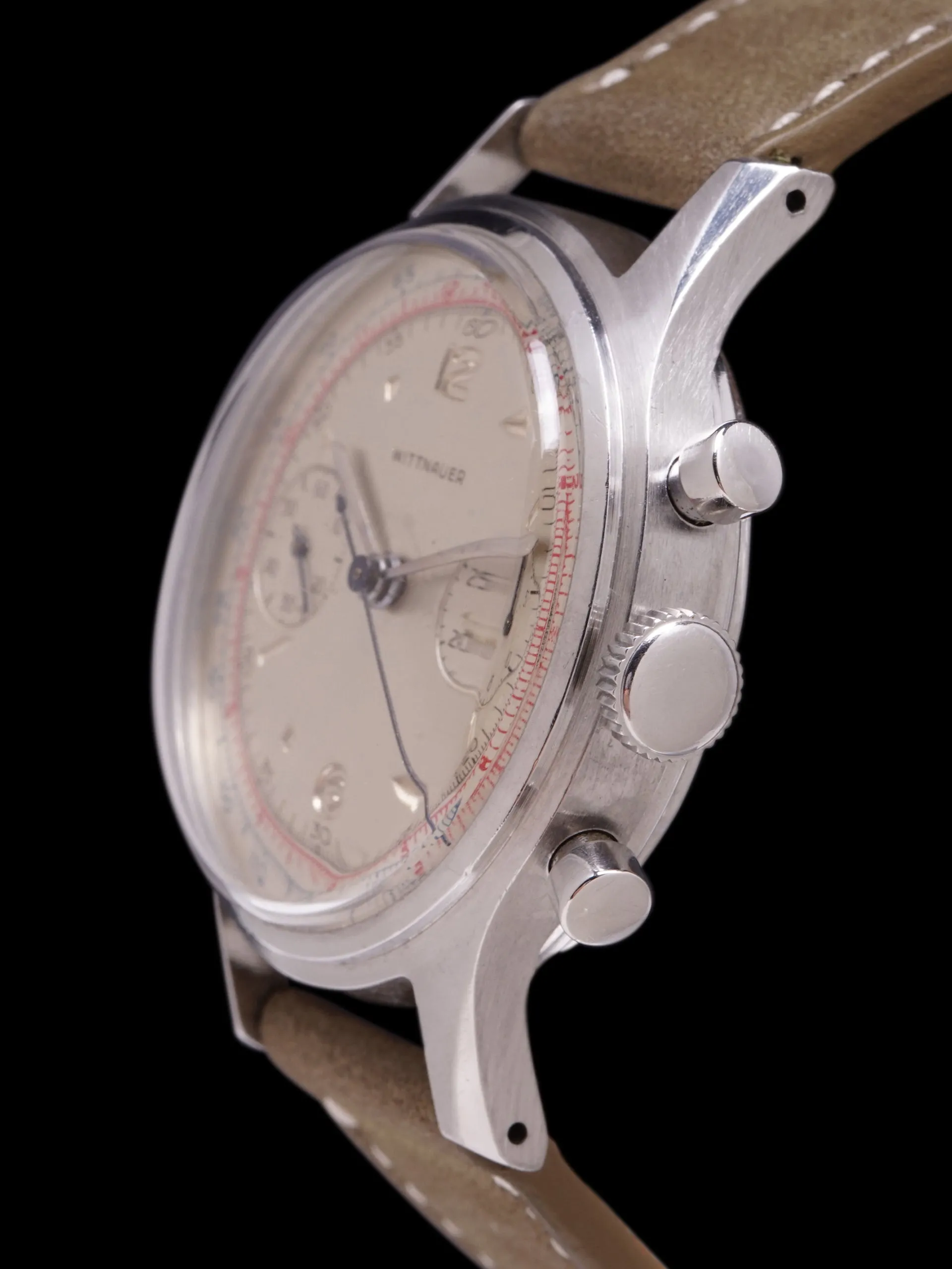 1953 Wittnauer Chronograph (Ref. 3256) Previously Owned by Clint Brawner, Chief Mechanic of the 1953 Indy 500 Winning Pole Car, Driven by Bill Vukovich