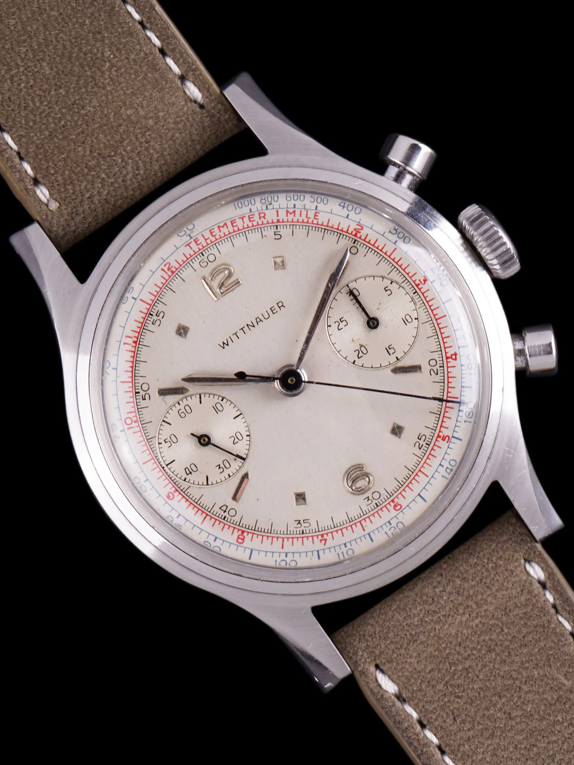 1953 Wittnauer Chronograph (Ref. 3256) Previously Owned by Clint Brawner, Chief Mechanic of the 1953 Indy 500 Winning Pole Car, Driven by Bill Vukovich