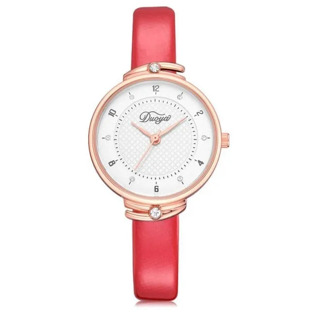 2018 Selling fashion watches Popular Womens Watches  Fashion Women Chic Elegant Artificial Diamond Colorful Rounded Analog Watch