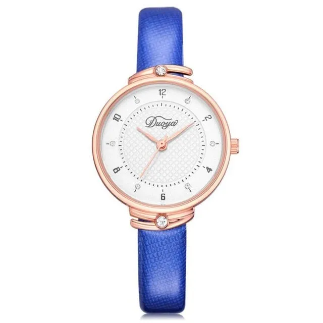 2018 Selling fashion watches Popular Womens Watches  Fashion Women Chic Elegant Artificial Diamond Colorful Rounded Analog Watch