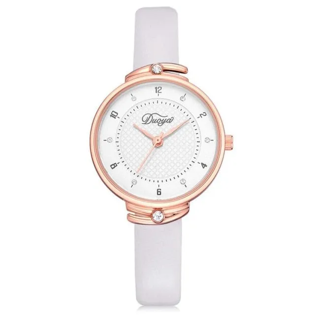 2018 Selling fashion watches Popular Womens Watches  Fashion Women Chic Elegant Artificial Diamond Colorful Rounded Analog Watch