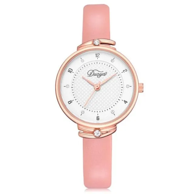 2018 Selling fashion watches Popular Womens Watches  Fashion Women Chic Elegant Artificial Diamond Colorful Rounded Analog Watch