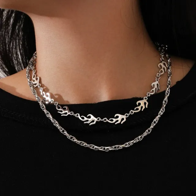 2022 New Brambles Unisex Choker Necklace Women Hip-hop Gothic Punk Style Barbed Wire Thorns Pendant Chain Valentine&#39;s Day Gifts