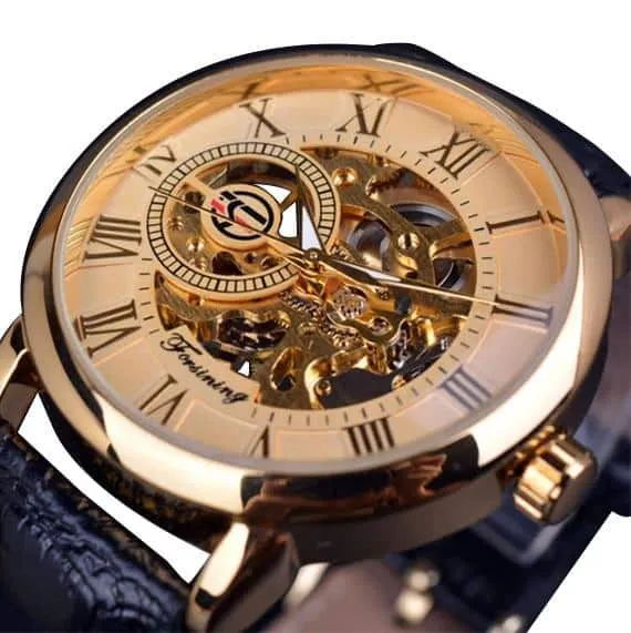 3D Elegant Luxury Mechanical Automatic Skeleton Watches for Men