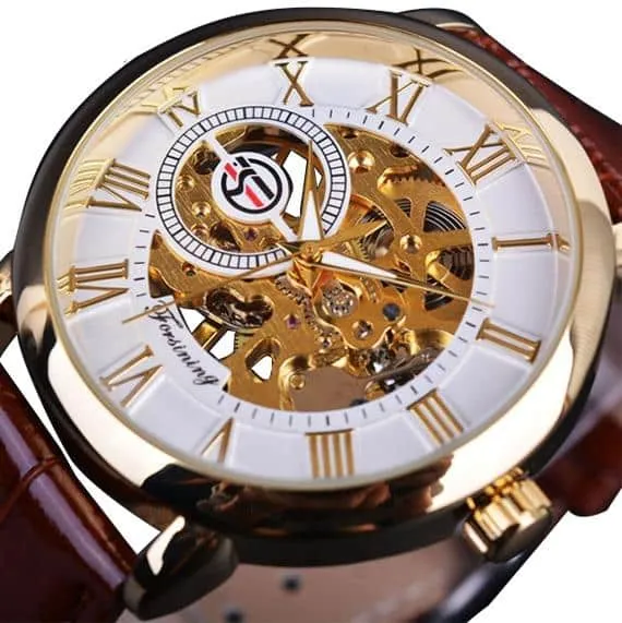 3D Elegant Luxury Mechanical Automatic Skeleton Watches for Men