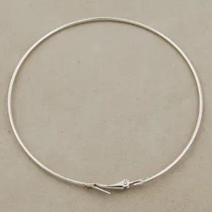 50 MM Hoop Earrings Wire,Silver Plated,Sold 100 PCS Per Package