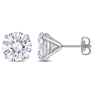 5CT TW round Moissanite stud 14K White Gold