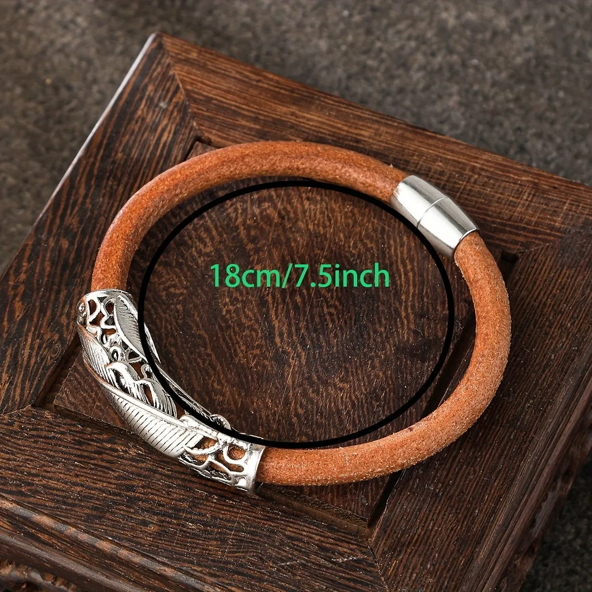 5pcs Retro Hand-woven PU Leather Bracelet Set