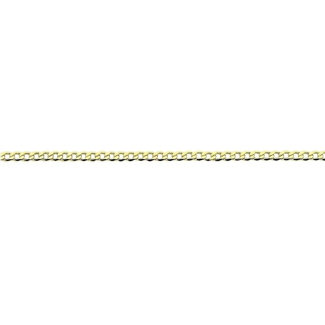 9ct Yellow Gold Silver Infused Open Curb Necklace 65cm
