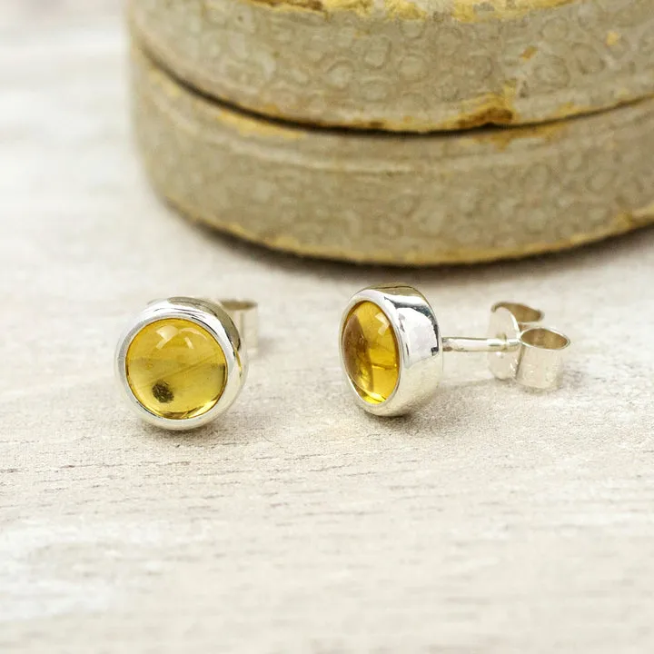 Alison Moore Citrine Gemstone Studs