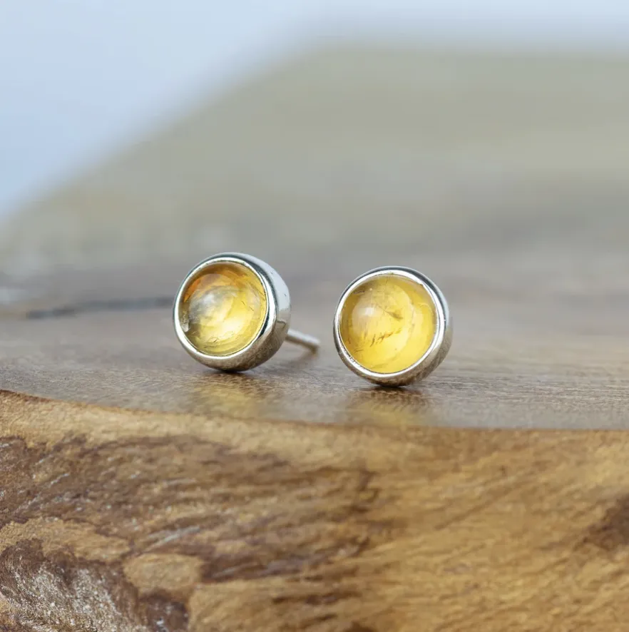 Alison Moore Citrine Gemstone Studs