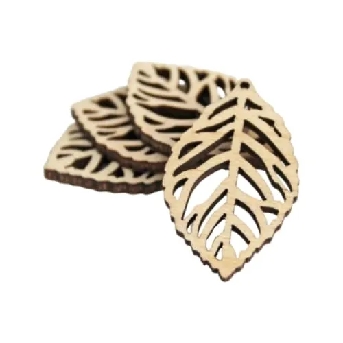 ALL SIZES BULK (12pc to 100pc) Unfinished Wood Wooden Laser Cutout Leaf Leaves Dangle Earring Jewelry Blanks Shape Crafts Made in Texas