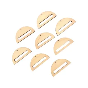 ALL SIZES BULK (12pc to 100pc) Unfinished Wood Wooden Semicircle Semi Half Circle Frame Laser Cutout Dangle Earring Jewelry Blanks Charms Macrame