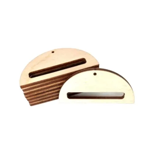 ALL SIZES BULK (12pc to 100pc) Unfinished Wood Wooden Semicircle Semi Half Circle Frame Laser Cutout Dangle Earring Jewelry Blanks Charms Macrame