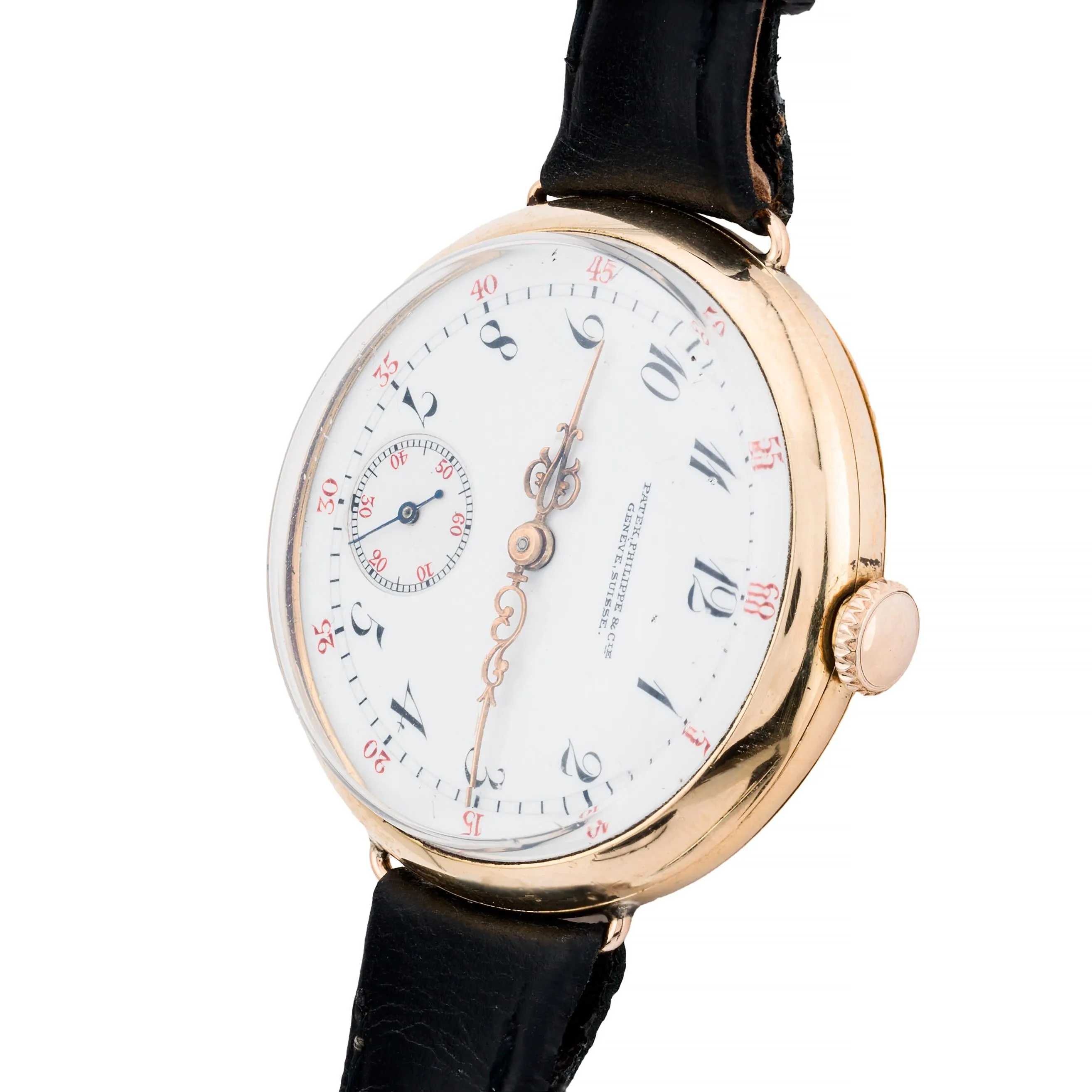 Antique Patek Philippe Wrist Watch Circa 1911 in 18 Karat Yellow Gold