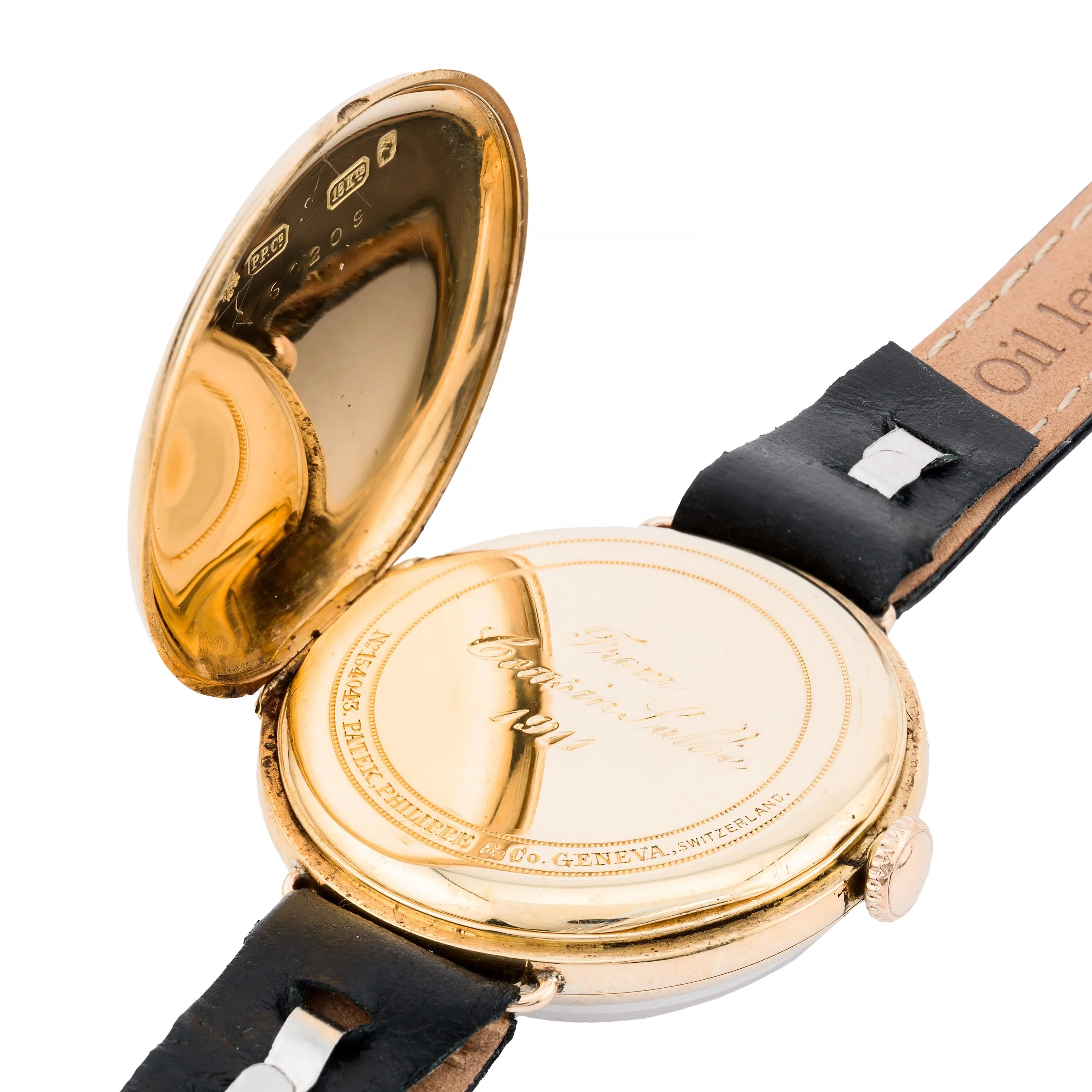 Antique Patek Philippe Wrist Watch Circa 1911 in 18 Karat Yellow Gold