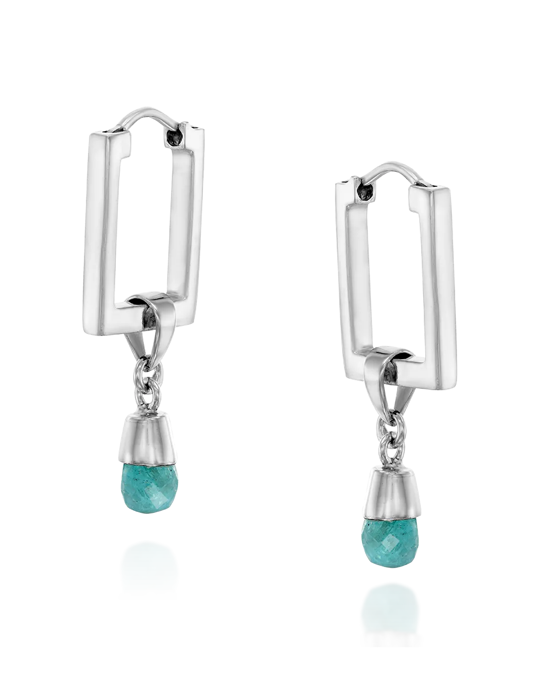 Apatite Rectangle Earrings