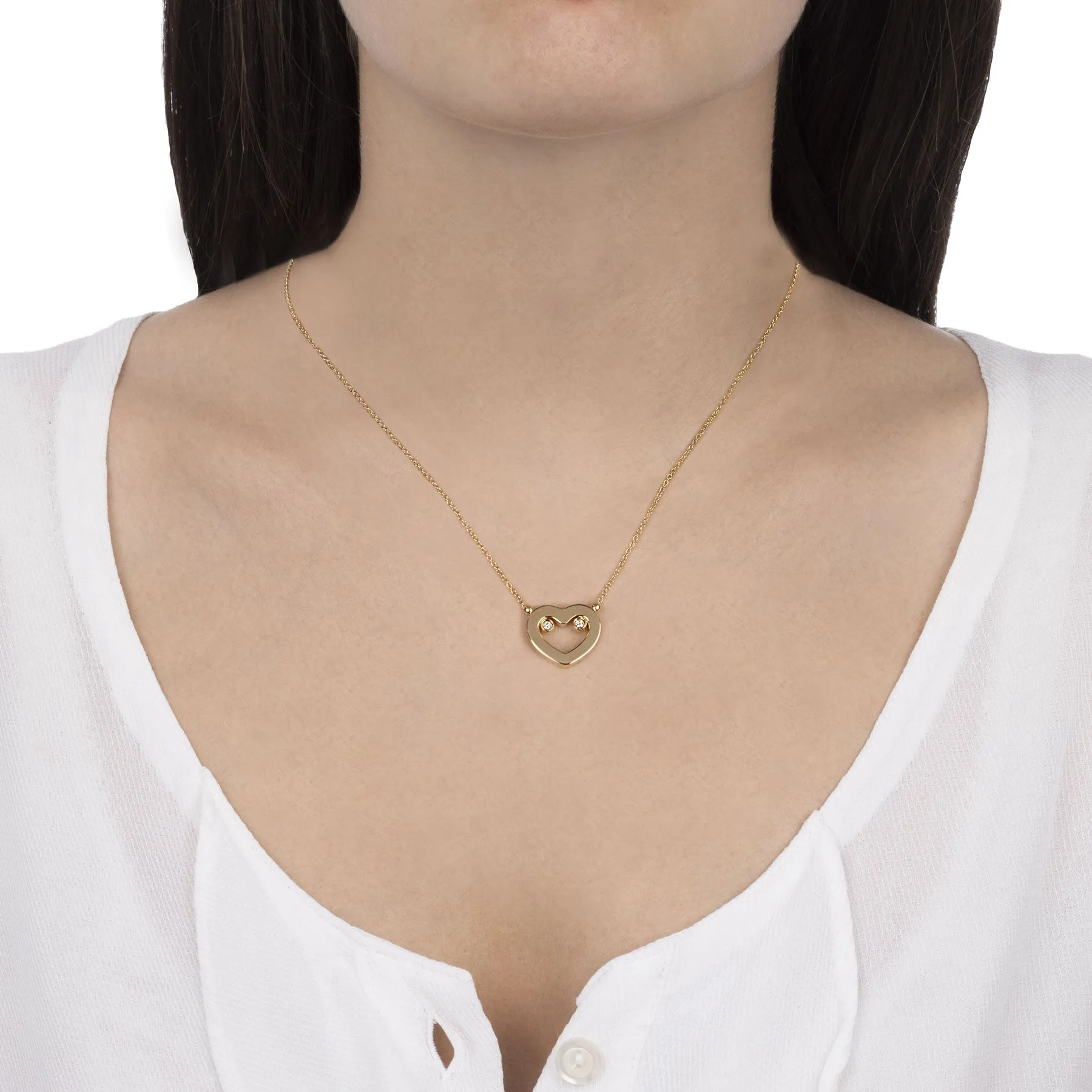 Armonia Necklace Polished Gold And Diamonds