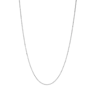 Ball Chain Necklace - White Gold