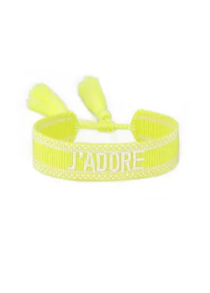Beach Bracelets for Girls in Neon Yellow