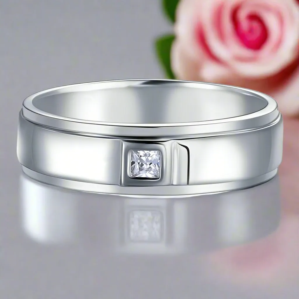 Bezel Setting Men's Ring