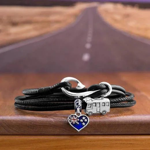 Black Safe Travel Wrap Bracelet