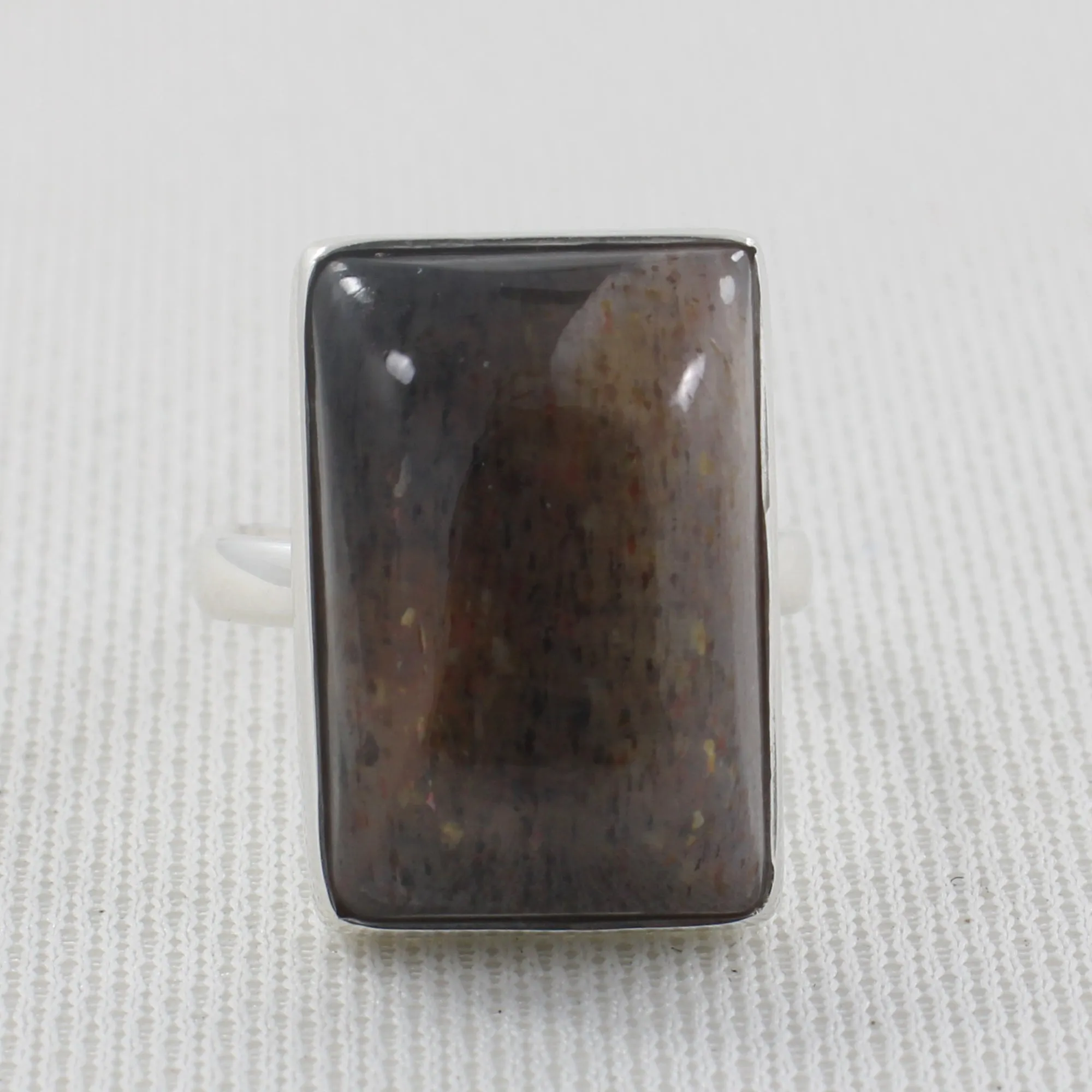 Black Sun Stone Silver Rings