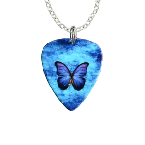 Blue Butterfly Pick Necklace, Item# 4123X