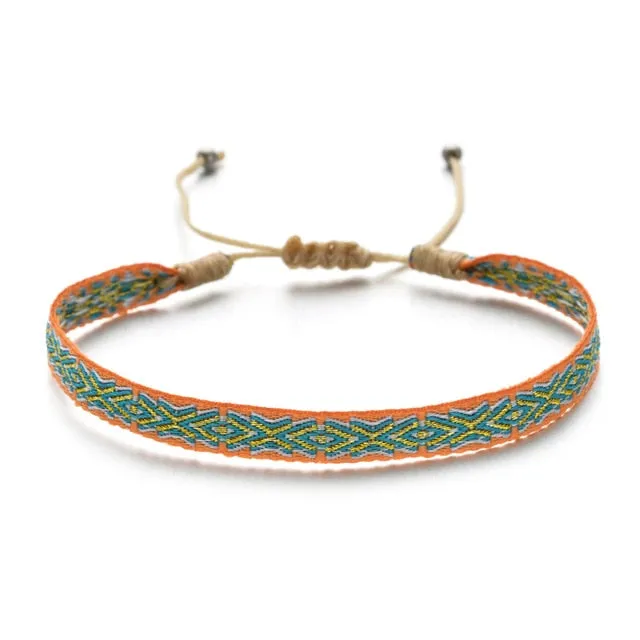 Bohemian Colourful Woven Rope String Bracelet