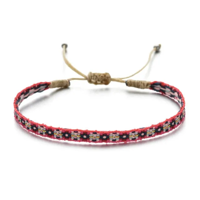 Bohemian Colourful Woven Rope String Bracelet