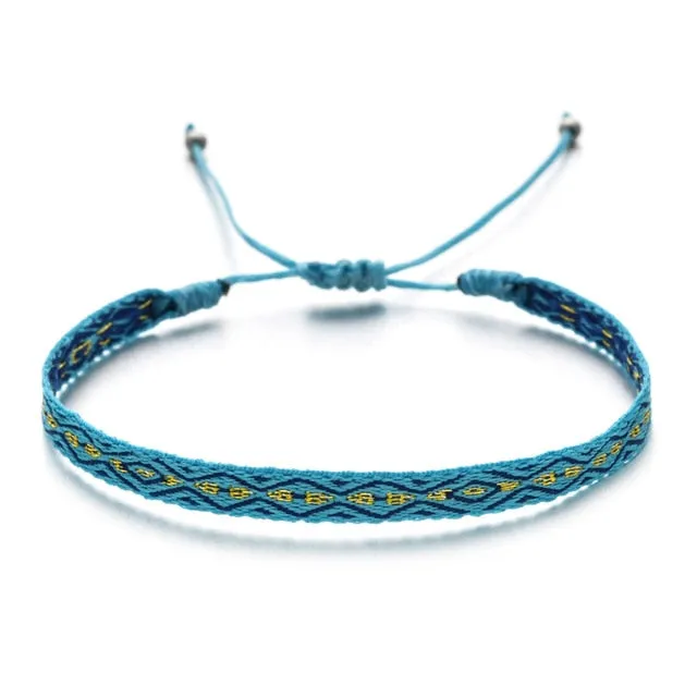 Bohemian Colourful Woven Rope String Bracelet