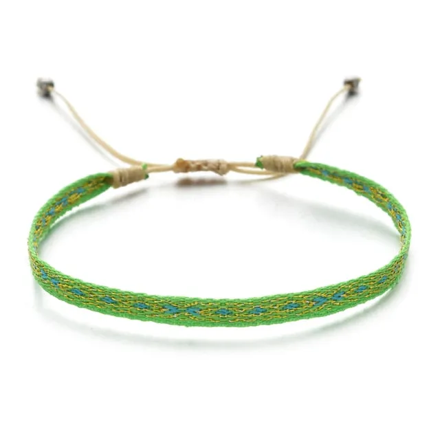 Bohemian Colourful Woven Rope String Bracelet