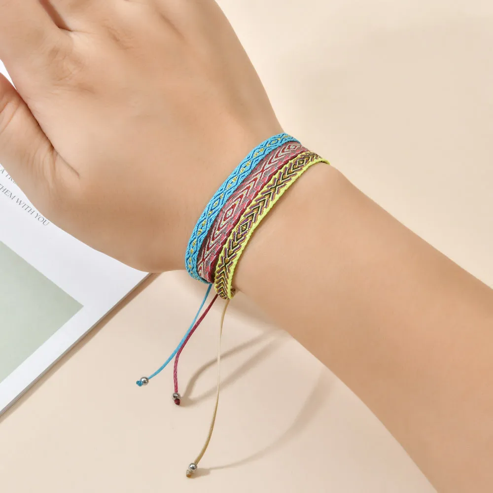Bohemian Colourful Woven Rope String Bracelet