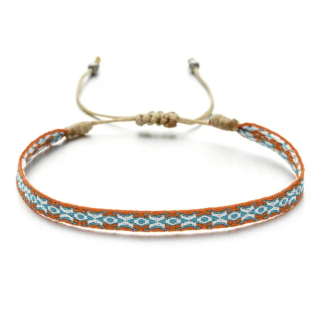 Bohemian Colourful Woven Rope String Bracelet