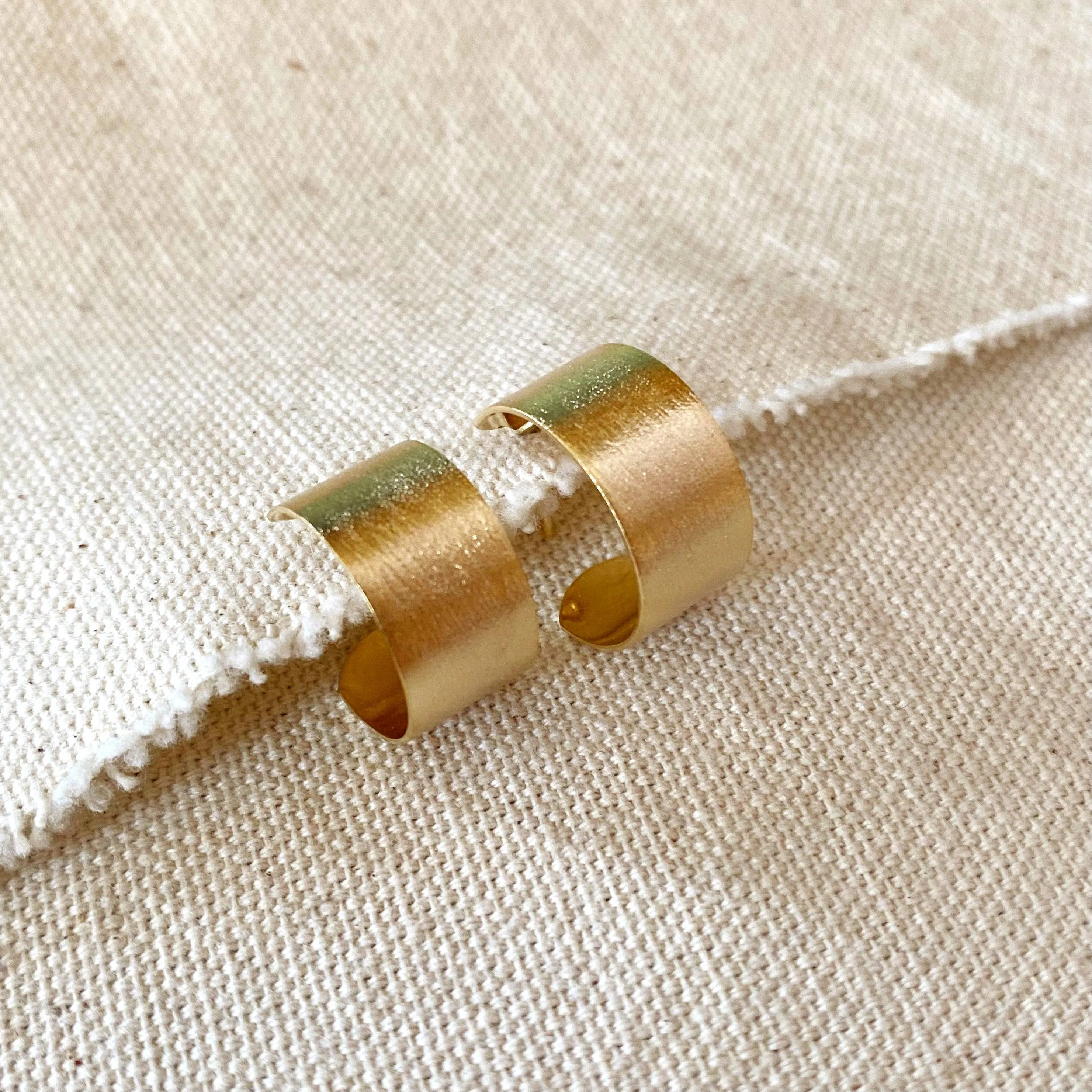 Brushed Half Hoop Earrings